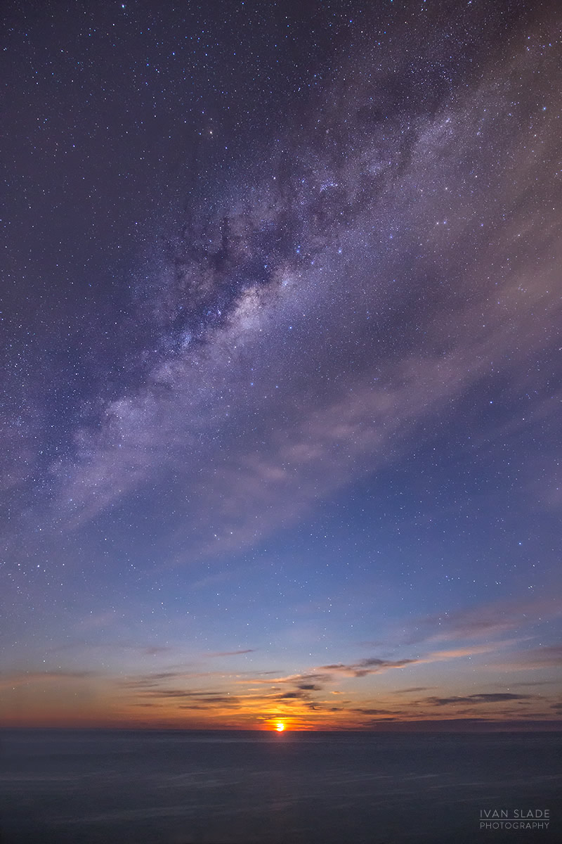 Moonrise and Milky Way